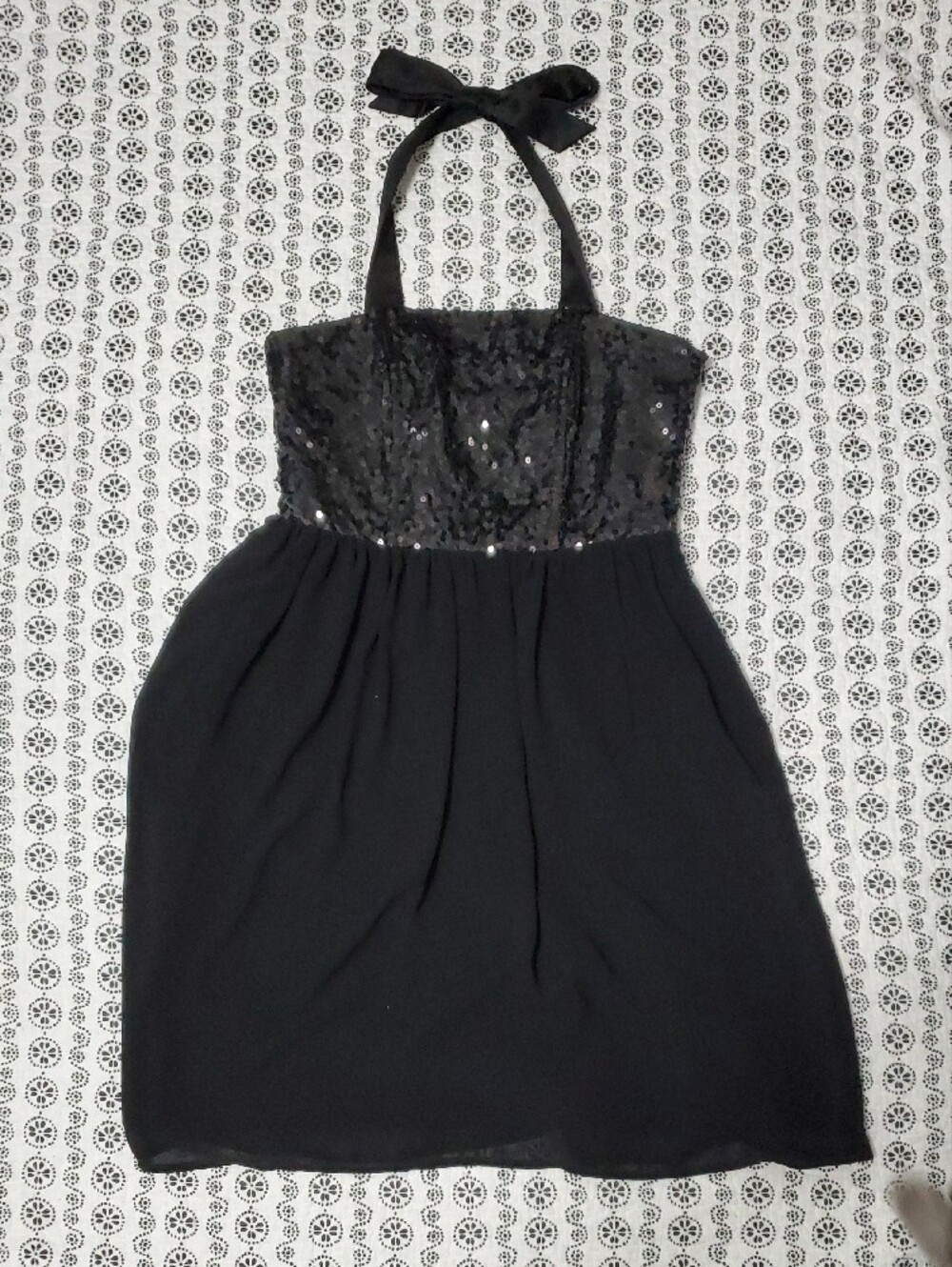 target limited edition black sequin halter party dress size 4